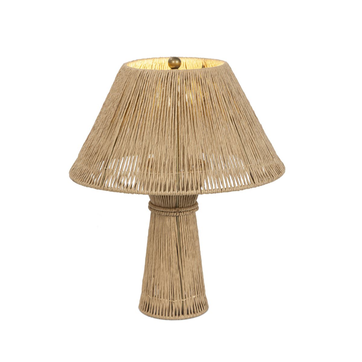 Four Hands Nessa Table Lamp in Antique Brass Iron on a white background at Addison West