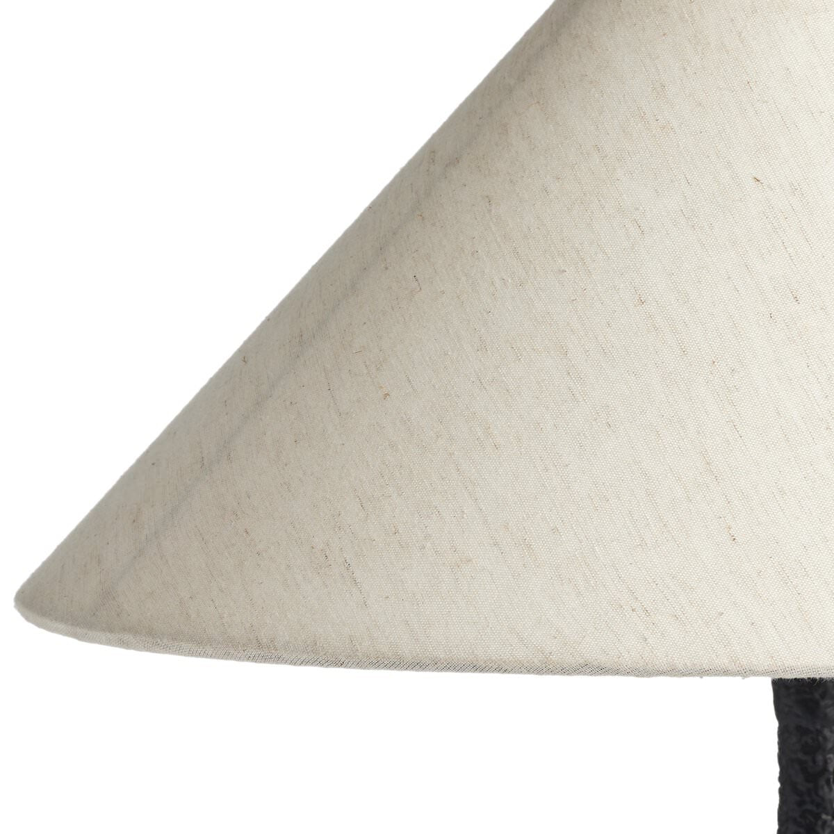 Close up of Four Hands Neville Table Lamp in Matte Black Cast Aluminum on a white background at Addison West