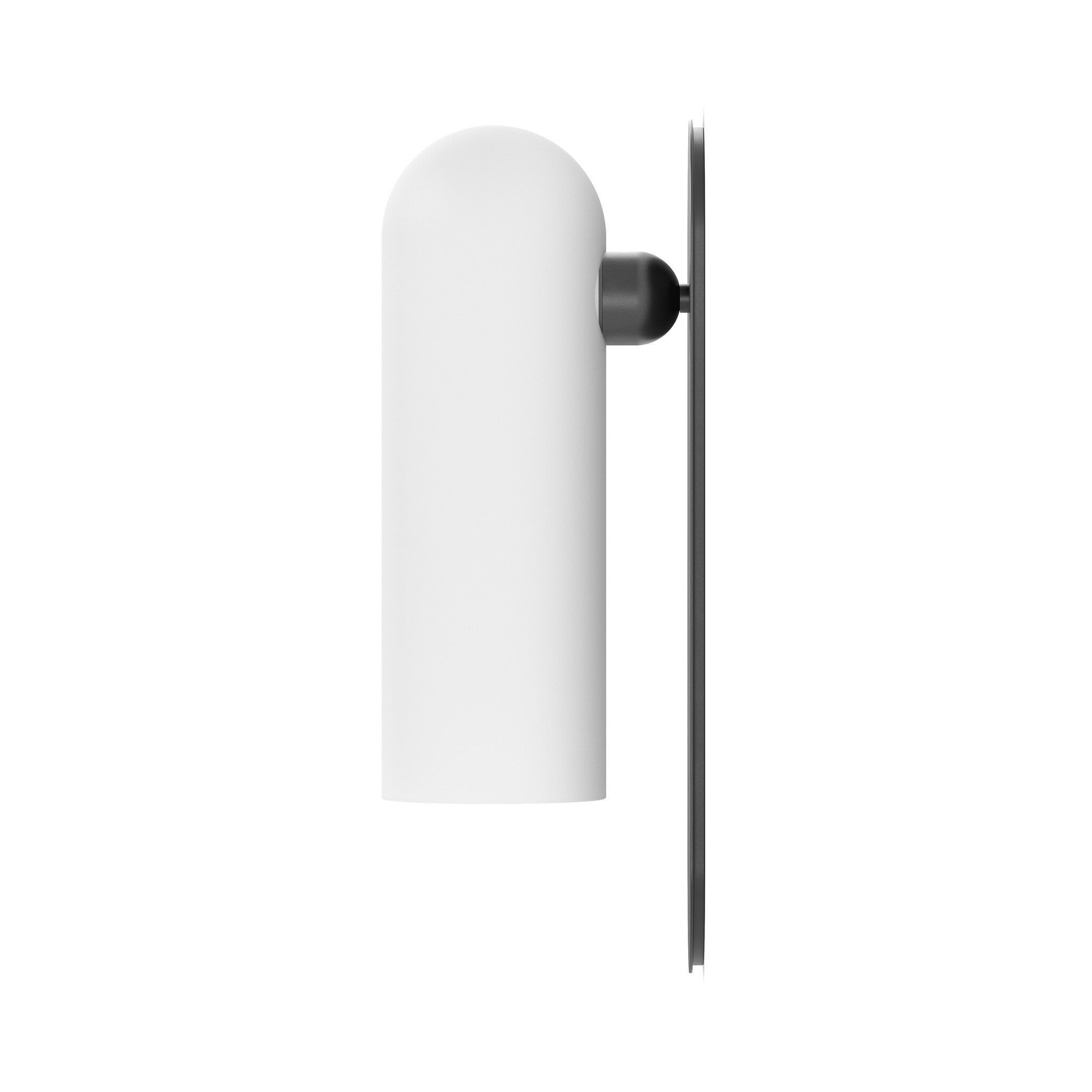 Four Hands Odyssey Sconce in Black Gunmetal with Opal Matte Glass, 15" on white background at Addison West.