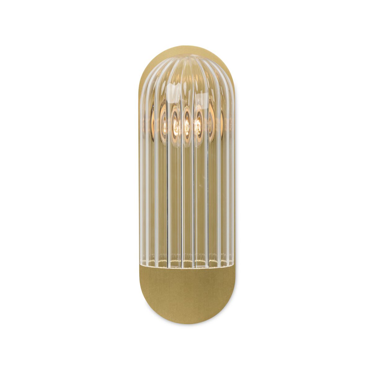 Four Hands Odyssey Sconce in Burnished Brass on a white background at Addison West