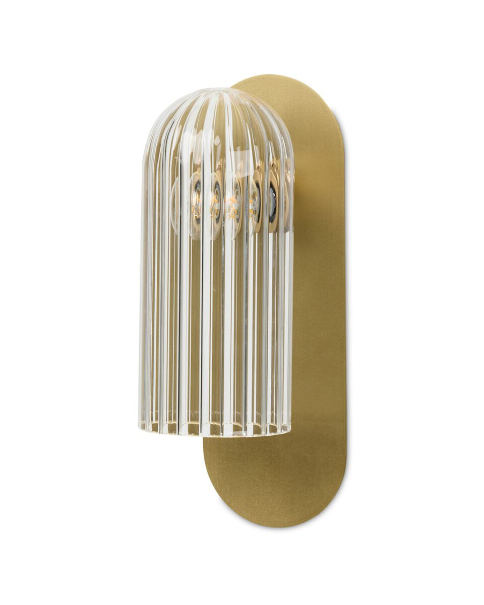 Four Hands Odyssey Sconce in Burnished Brass on a white background at Addison West