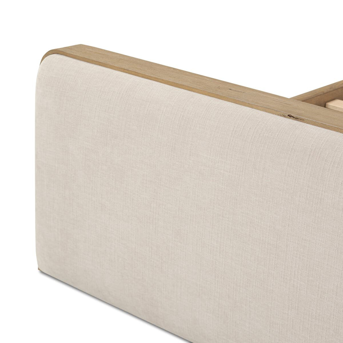Close up of Four Hands Pierce Bed in Holland Sand, Queen on a white background at Addison West