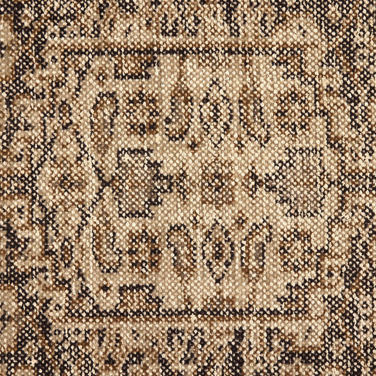 Close up of Four Hands Prato Hand Knotted Rug in Prato Espresso, 3'x9' at Addison West