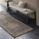 Four Hands Prato Hand Knotted Rug in Prato Espresso, 3'x9' in an entryway at Addison West