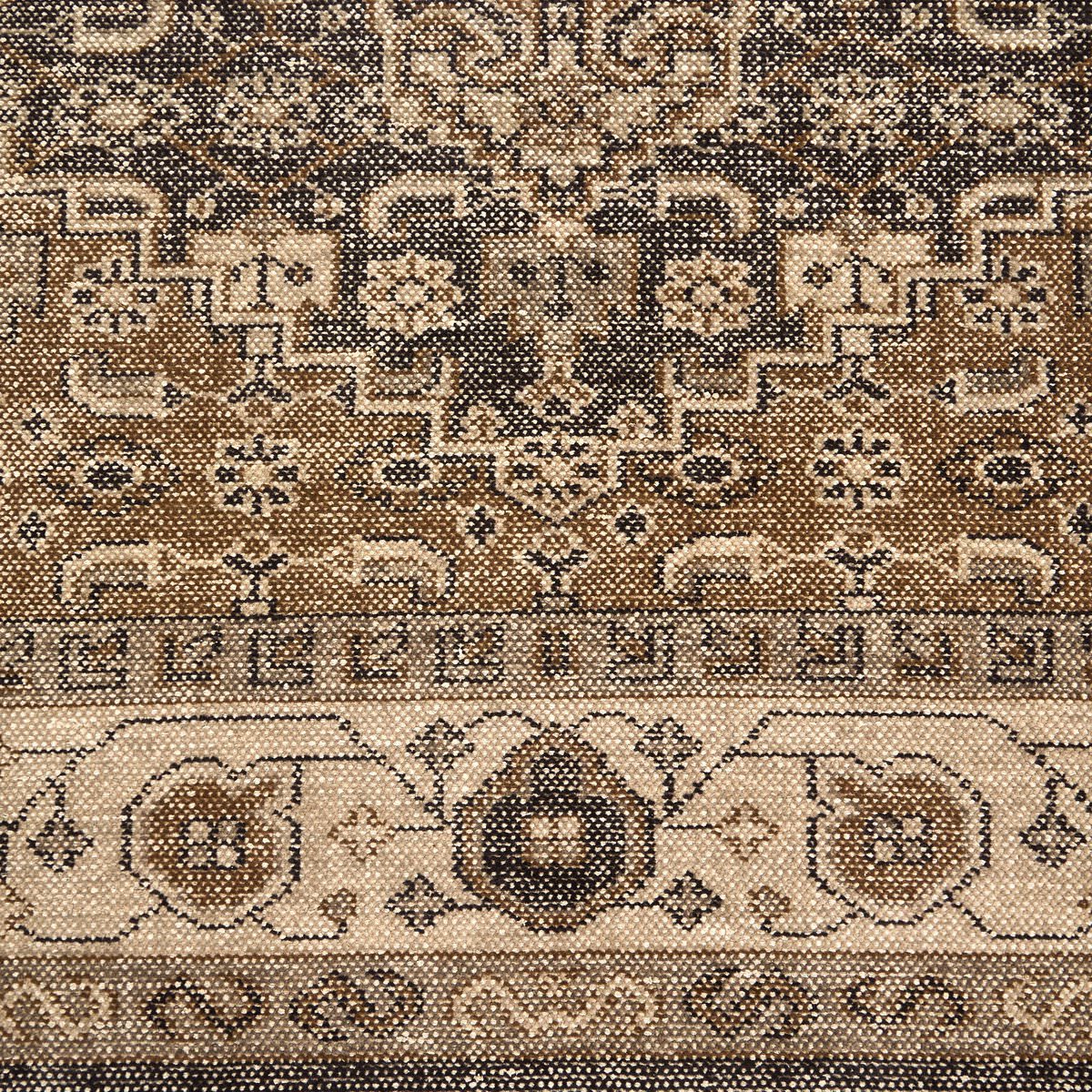 Close up of Four Hands Prato Hand Knotted Rug in Prato Espresso, 8'x10' at Addison West