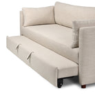 Close up of Four Hands Queen Lincoln Sleeper Sofa in Savoy Parchment on a white background at Addison West