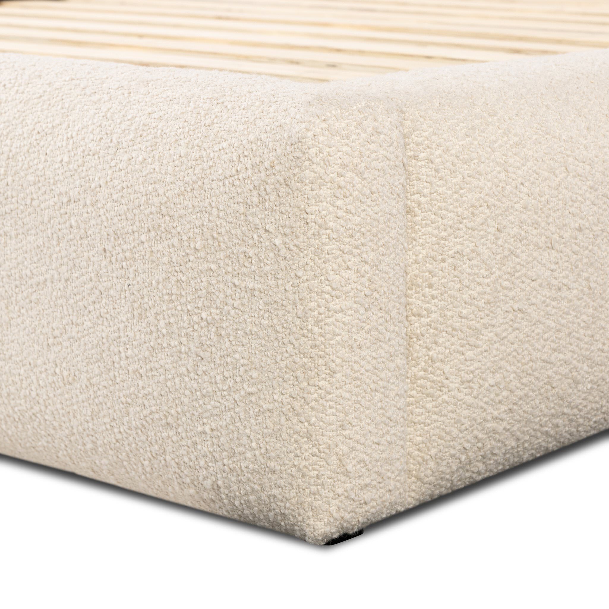 Four Hands Quincy Bed in Lisbon Cream, Queen on white background at Addison West.