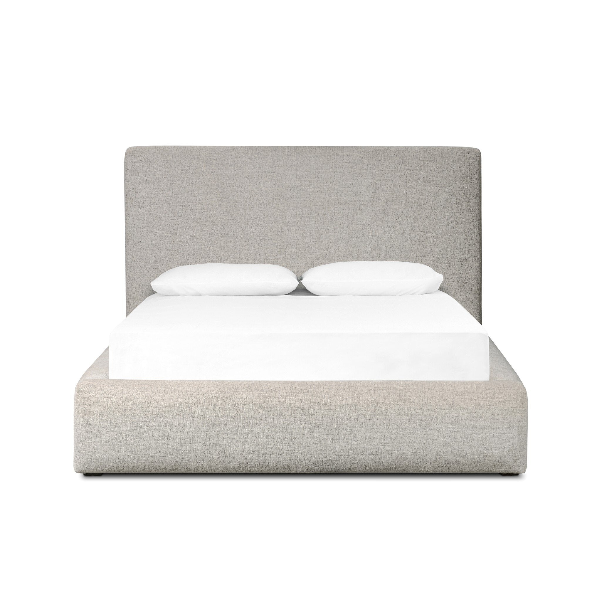 Four Hands Quincy Bed in Plushtone Linen, Queen on white background at Addison West.