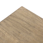 Close up of Four Hands Quintin Trunk in Worn Oak on a white background at Addison West