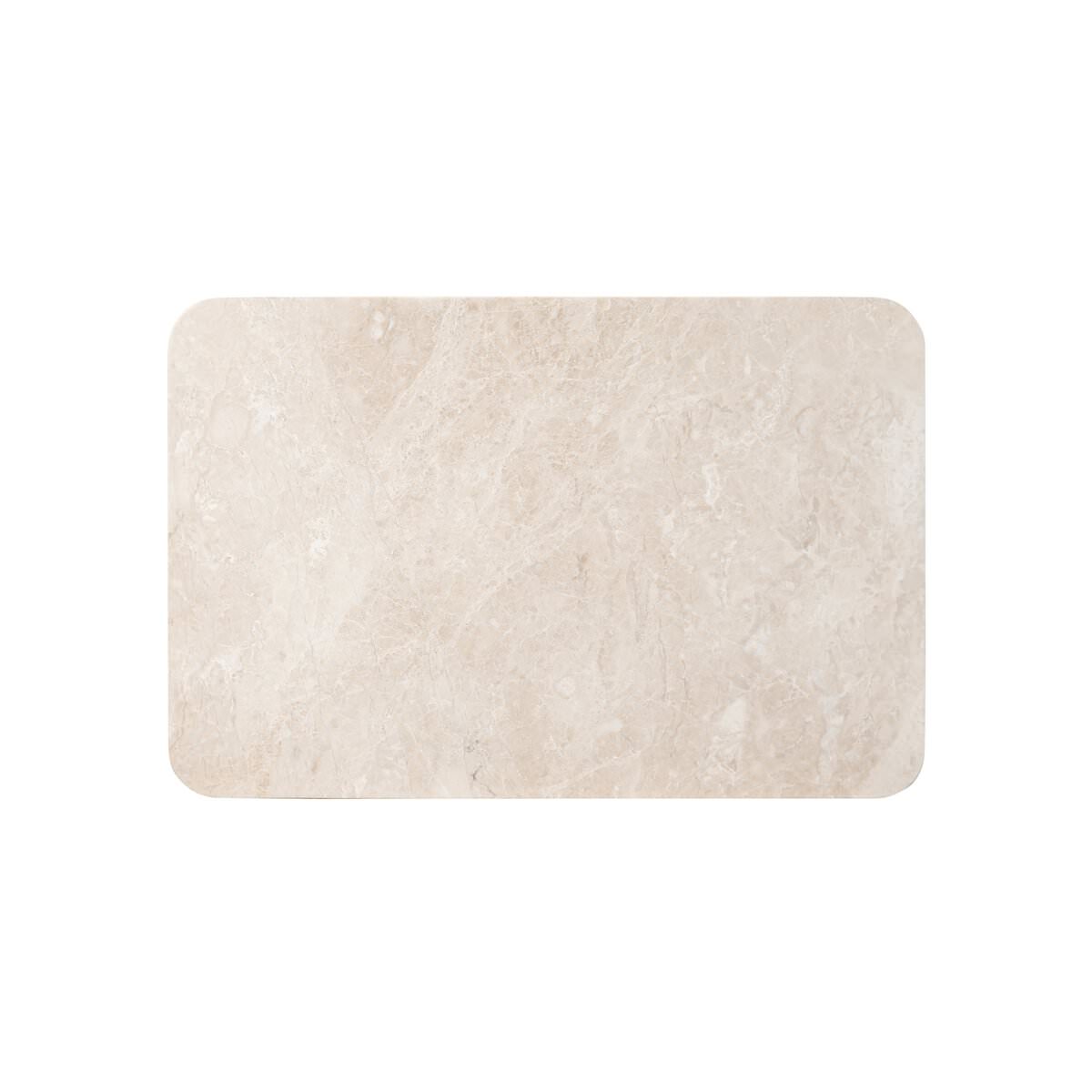 Top of Four Hands Raleigh Nightstand in Cappuccino Marble on a white background at Addison West