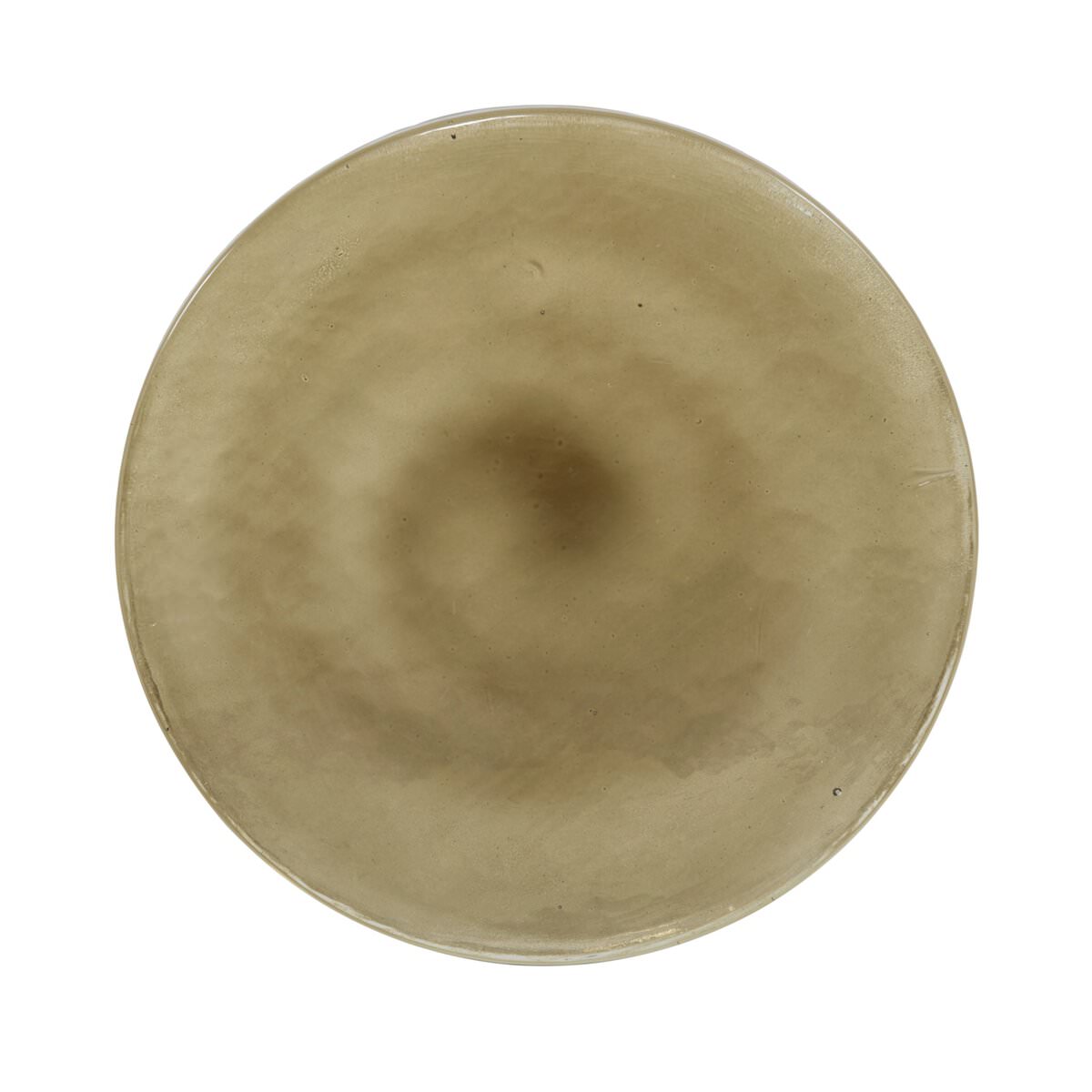 Top of Four Hands Relo End Table in Olive Cast Glass on a white background at Addison West