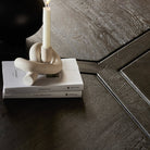 Close up of Four Hands Renan Coffee Table Dark Espresso Reclaimed French Oak