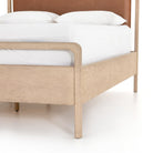 Close up of Four Hands Rosedale Bed Bed in Chaps Sand on a white background