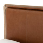 Close up of Four Hands Rosedale Bed Bed in Chaps Sand on a white background