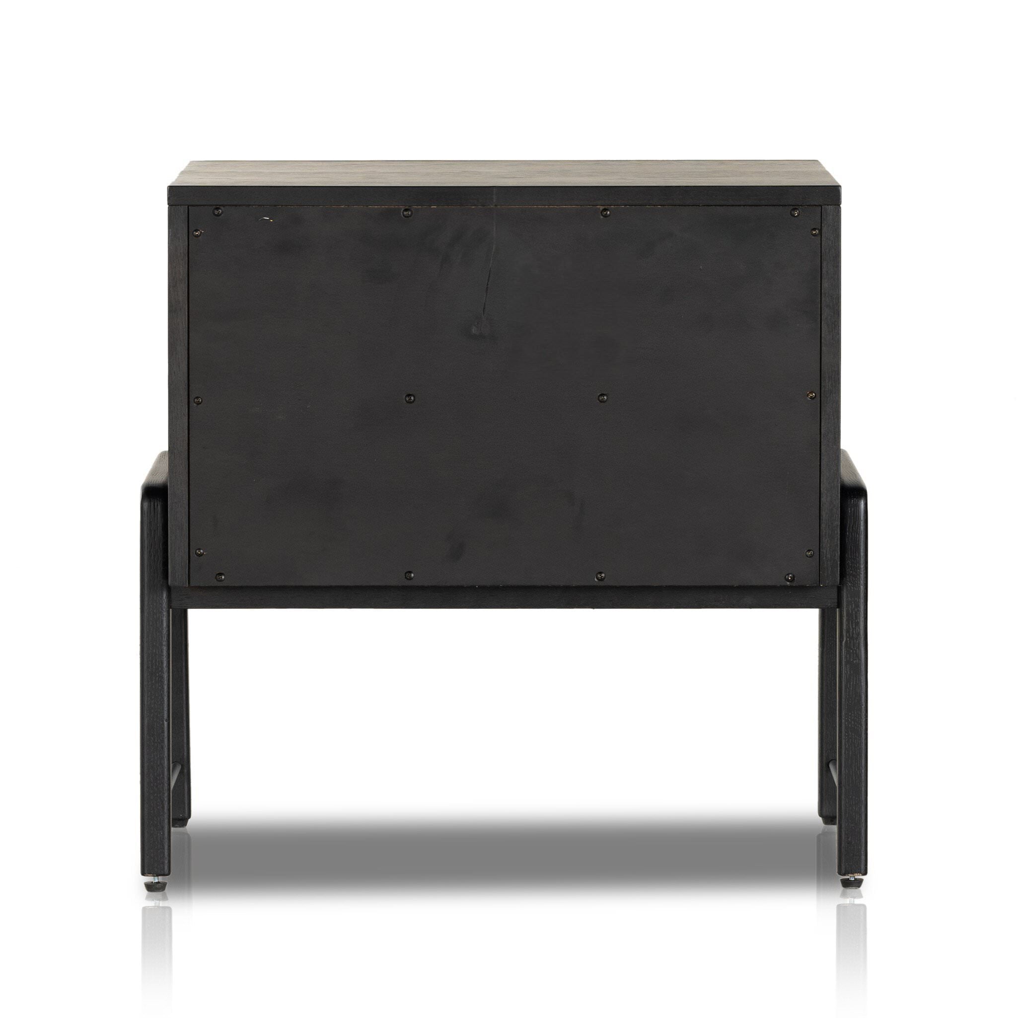 Four Hands Rosedale Nightstand in Ebony Oak Veneer on white background at Addison West.