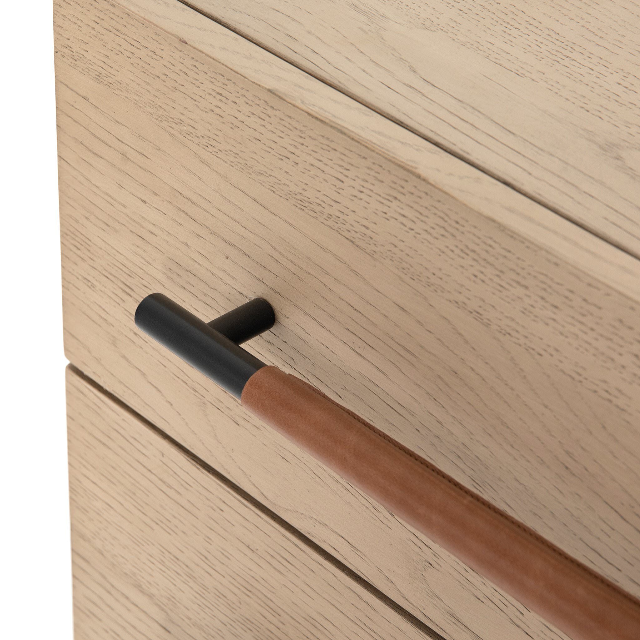 Four Hands Rosedale Nightstand in Yucca Oak Veneer on white background at Addison West.