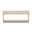 Back of Four Hands Rosenell Console Table - 78" in Natural Oak Solid on a white background at Addison West