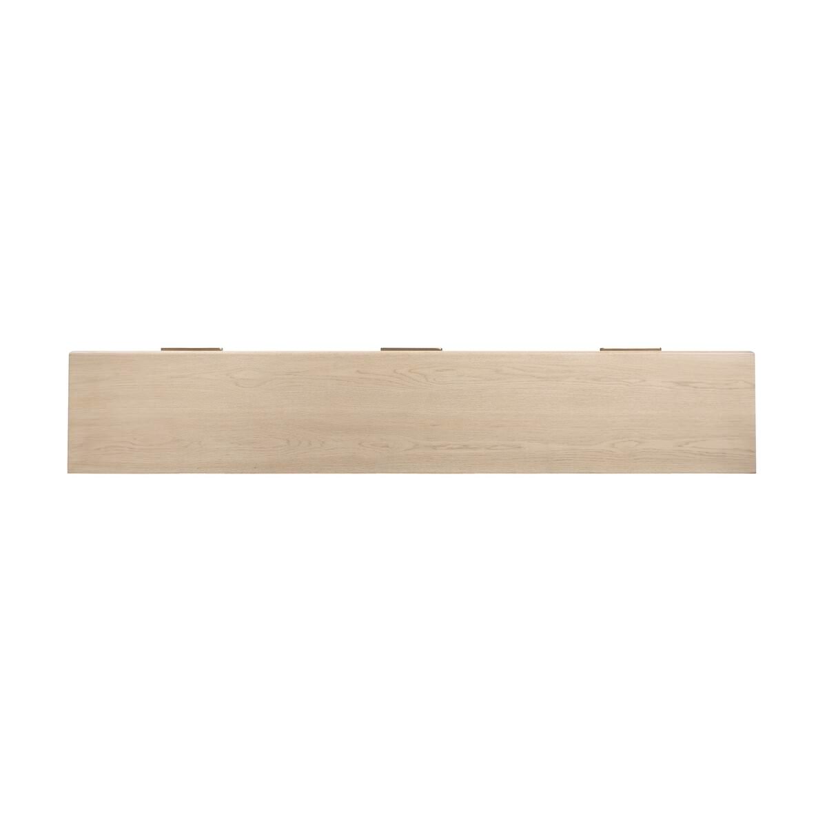 Top of Four Hands Rosenell Console Table - 78" in Natural Oak Solid on a white background at Addison West