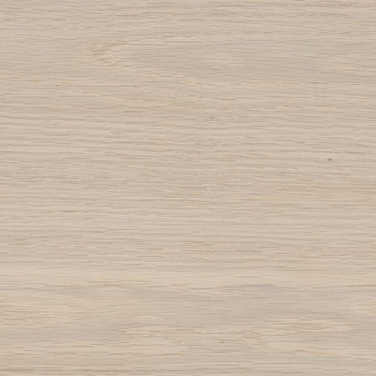 Close up of Four Hands Rosenell Console Table 60" in Natural Oak Solid on a white background at Addison West