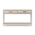 Four Hands Rosenell Console Table 60" in Natural Oak Solid on a white background at Addison West