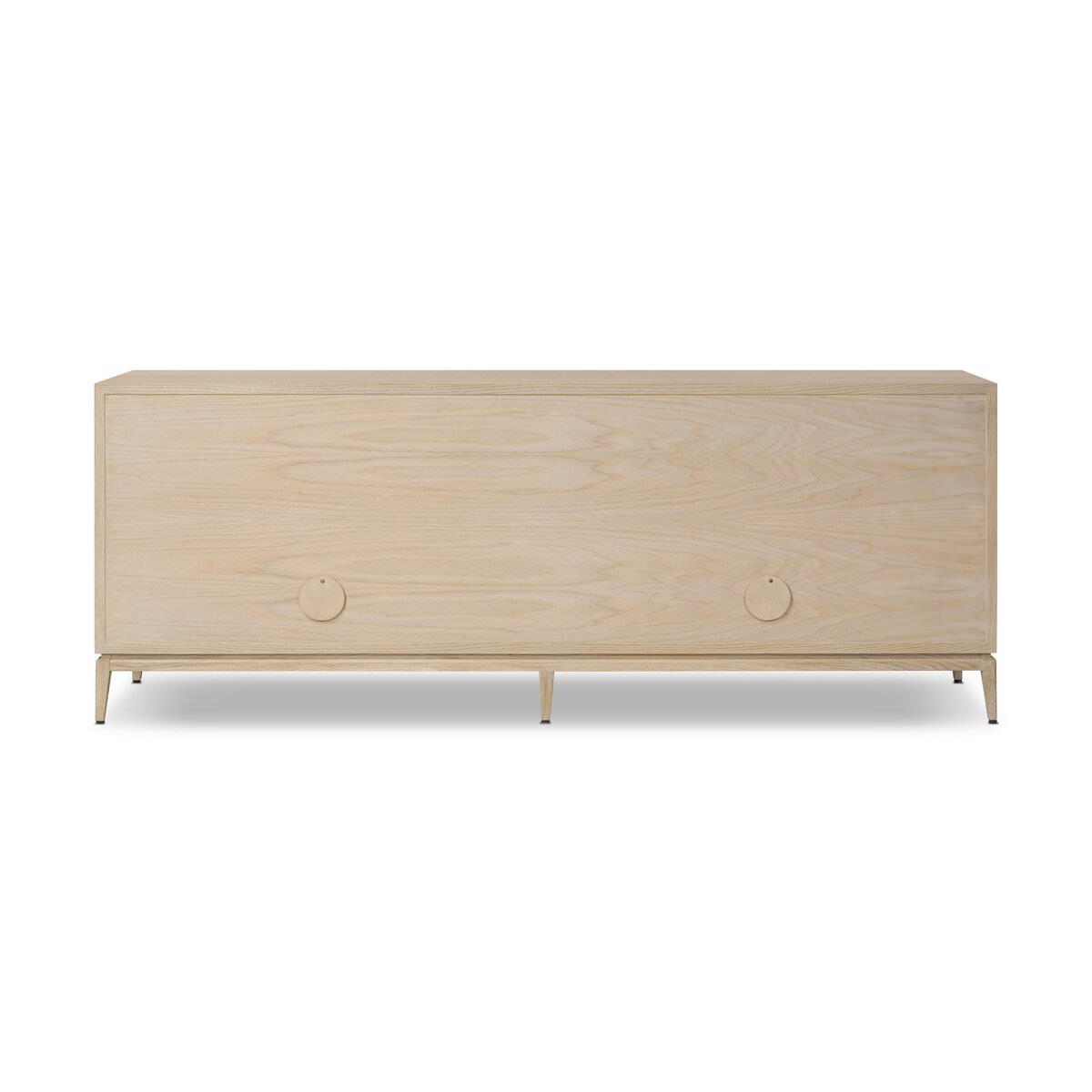 Back of Four Hands Rosenell Sideboard in Natural Paper Cord on a white background at Addison West