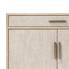 Close up of Four Hands Rosenell Sideboard in Natural Paper Cord on a white background at Addison West
