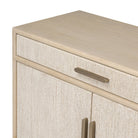 Close up of Four Hands Rosenell Sideboard in Natural Paper Cord on a white background at Addison West