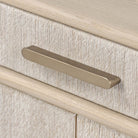 Close up of Four Hands Rosenell Sideboard in Natural Paper Cord on a white background at Addison West