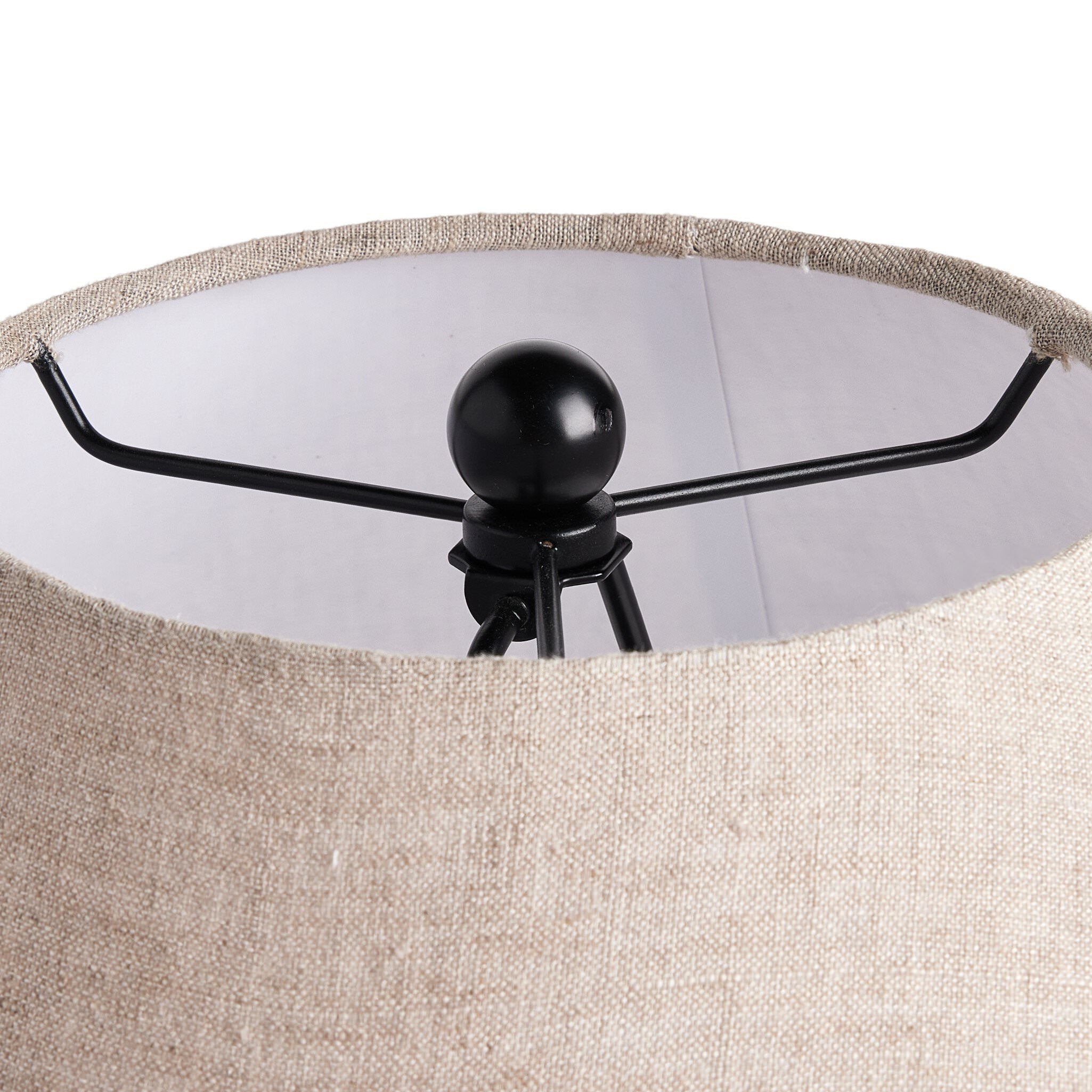 Close up of Four Hands Russo Table Lamp in Aged Black Terracotta on a white background at Addison West