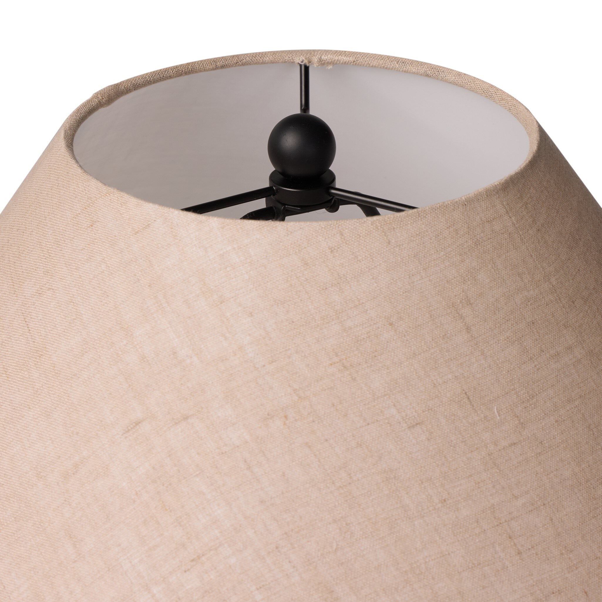 Close up of Four Hands Russo Table Lamp in Aged Natural Terracotta on a white background at Addison West