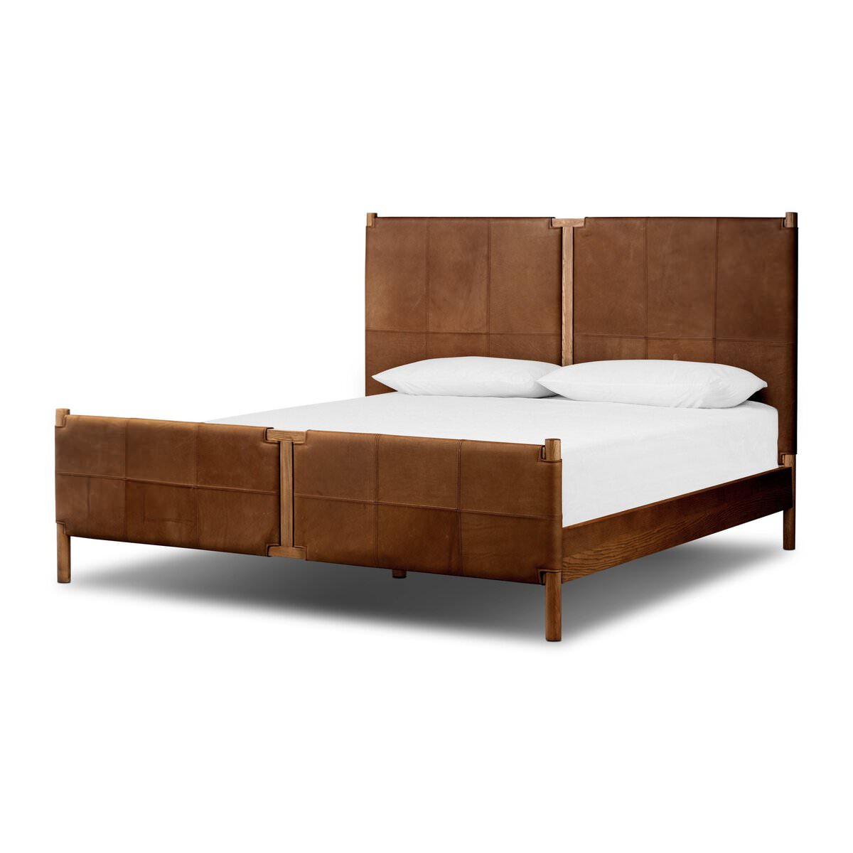 Four Hands Salado Bed in Heirloom Sienna on a white background at Addison West