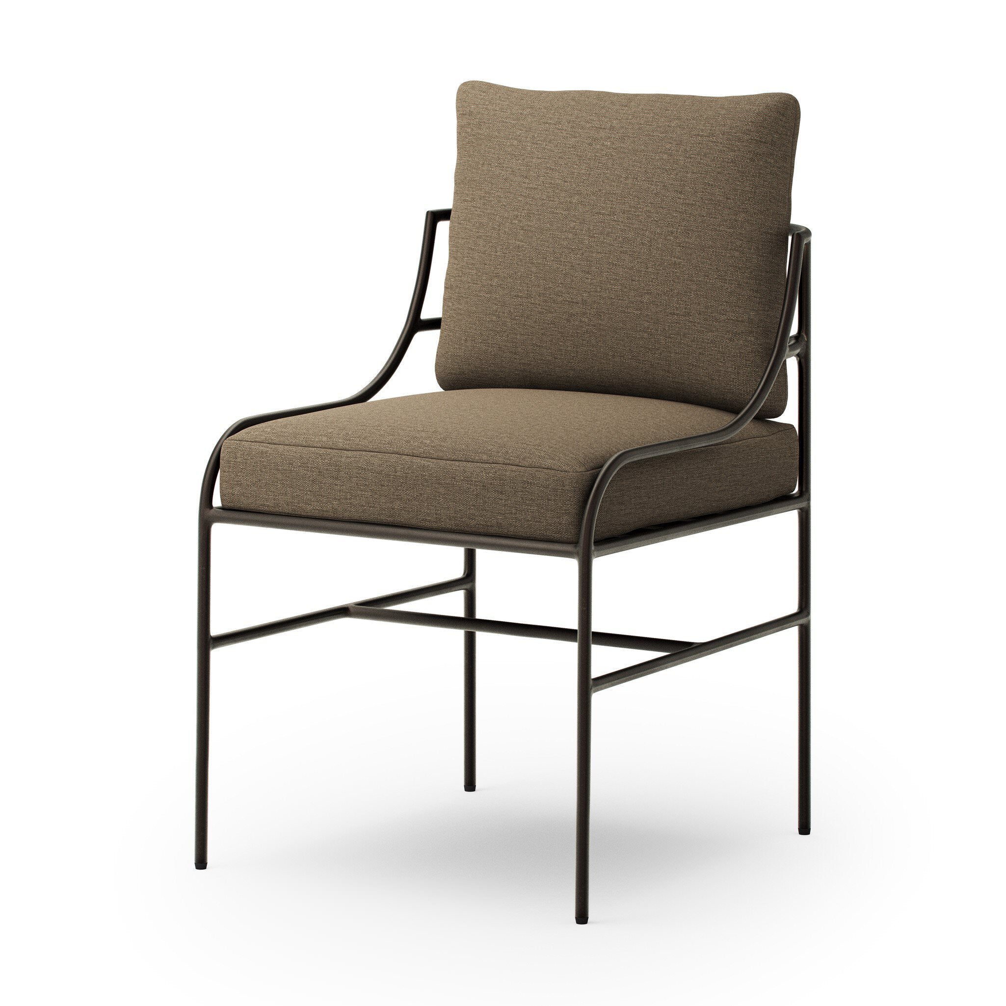 Four Hands Segovia Outdoor Dining Chair in Alessi Fawn on a white background at Addison West