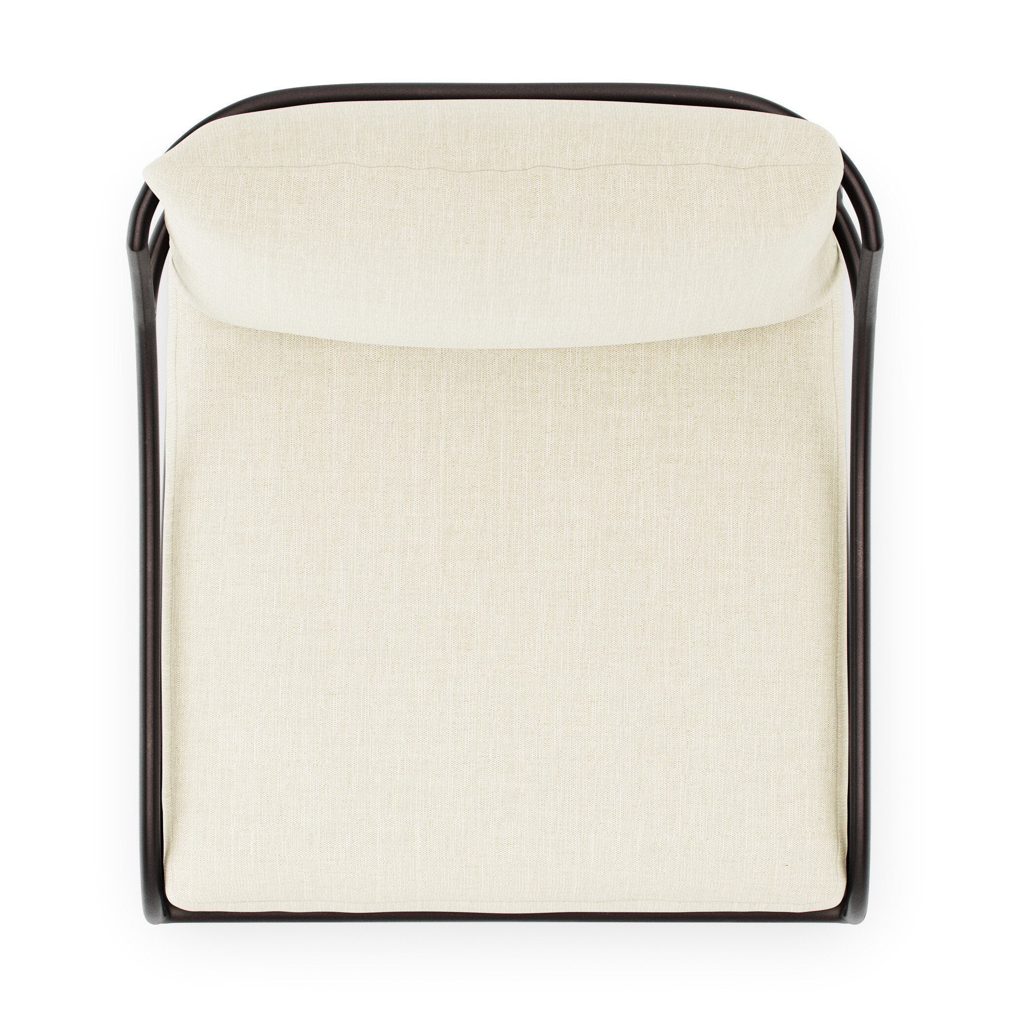 Top of Four Hands Segovia Outdoor Dining Chair in Vergo Cream on a white background at Addison West