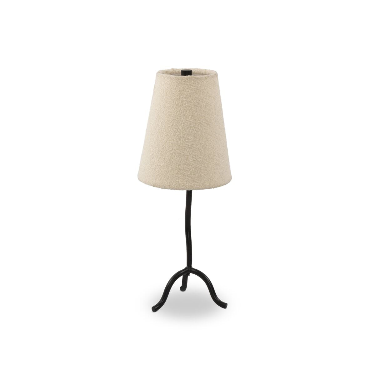 Four Hands Selby Table Lamp in Black Wrought Iron on a white background at Addison West