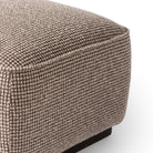 Close up of Four Hands Sinclair Square Ottoman 21" in Barrow Taupe on a white background at Addison West