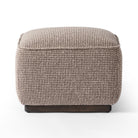 Four Hands Sinclair Square Ottoman 21" in Barrow Taupe on a white background at Addison West