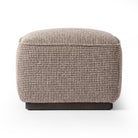 Four Hands Sinclair Square Ottoman 21" in Barrow Taupe on a white background at Addison West
