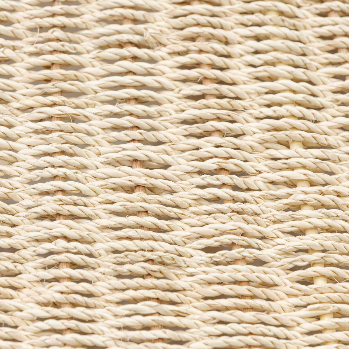 Close up of Four Hands Small Riata Pendant in Light Raffia on a white background at Addison West