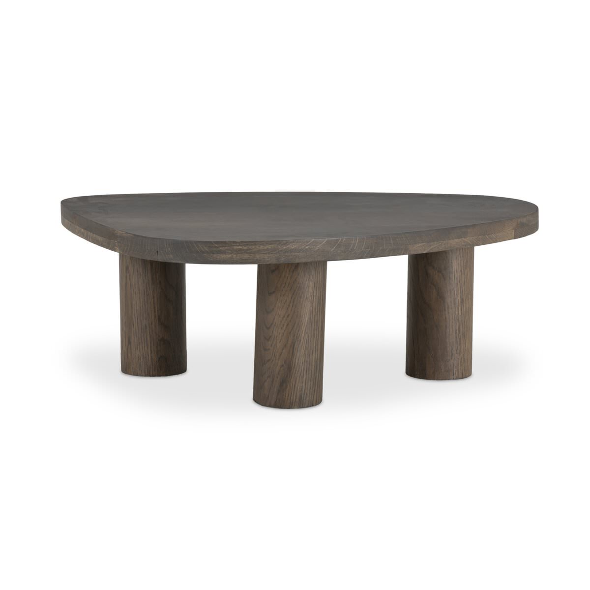 Four Hands Small Zion Nesting Coffee Table in Grey Tobacco Oak on a white background at Addison West