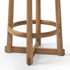 Close up of Four Hands Staria Swivel Counter Stool in Saxon Sand on a white background at Addison West