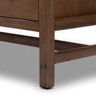 Close up of Four Hands Sullivan Nightstand in Saddle Tan Veneer on a white backgroud