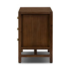 Four Hands Sullivan Nightstand in Saddle Tan Veneer on a white backgroud