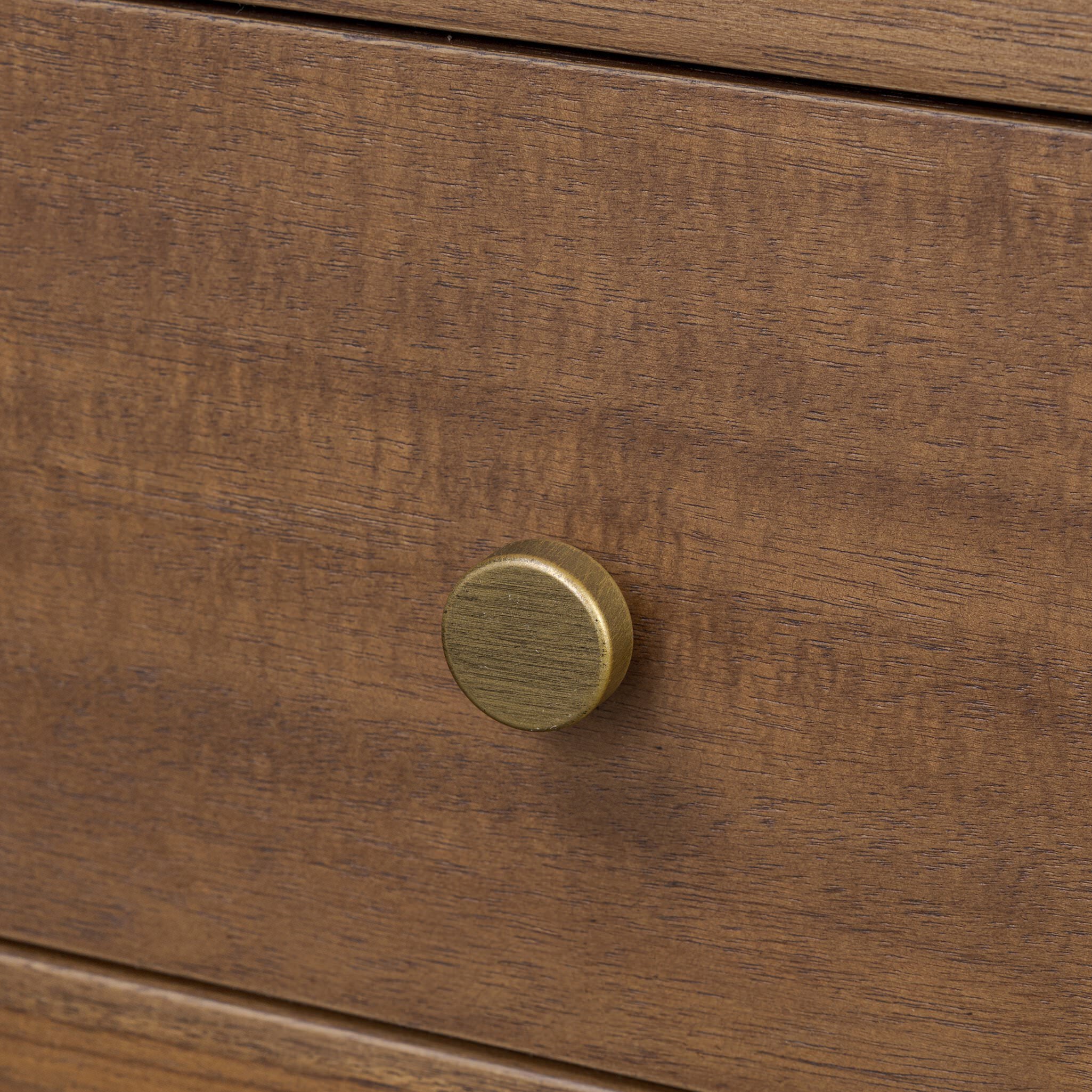 Four Hands Sullivan Small Nightstand in Saddle Tan Veneer on white background at Addison West.