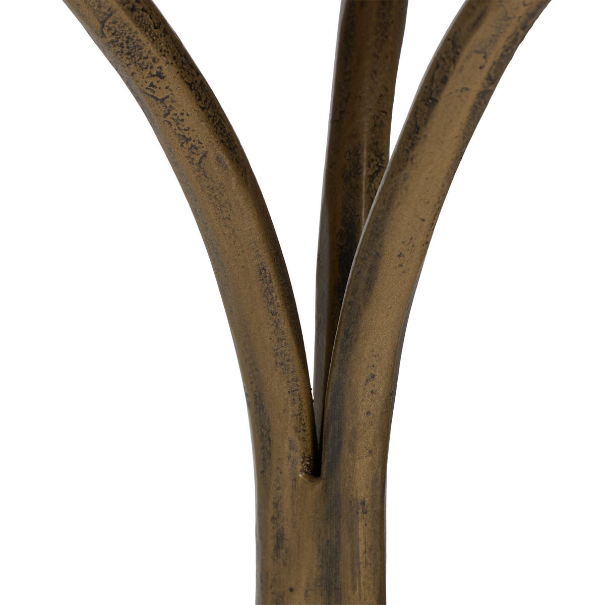 Close up of Four Hands Sylas End Table in Fossil Marble on a white background at Addison West