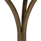 Close up of Four Hands Sylas End Table in Fossil Marble on a white background at Addison West