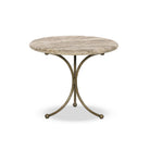 Four Hands Sylas End Table in Fossil Marble on a white background at Addison West