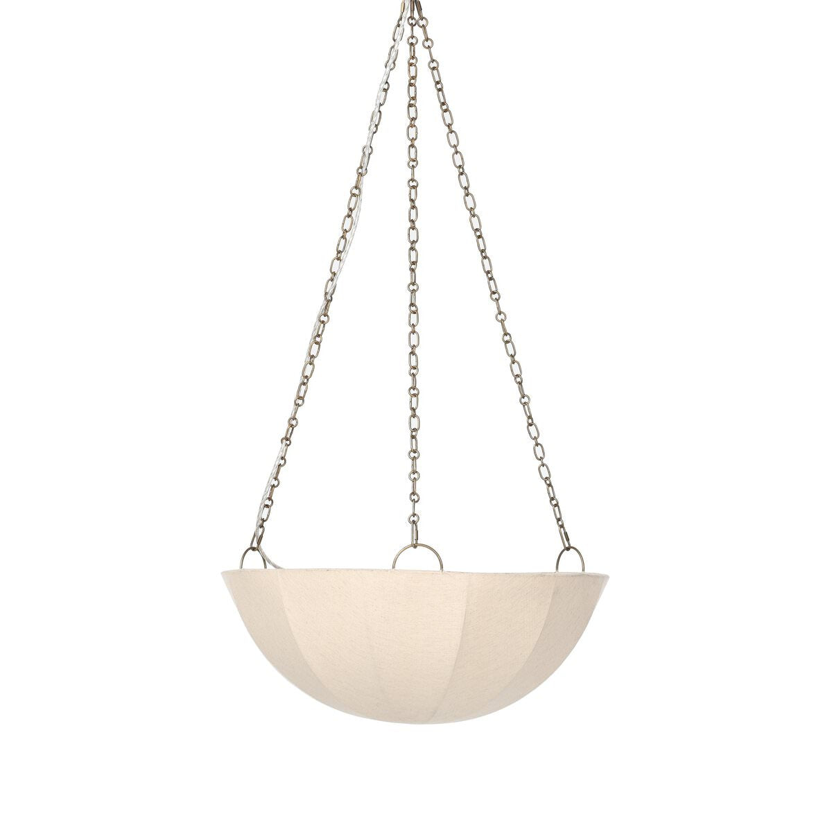 Four Hands Teague Pendant in Antique Brass Iron on a white background at Addison West