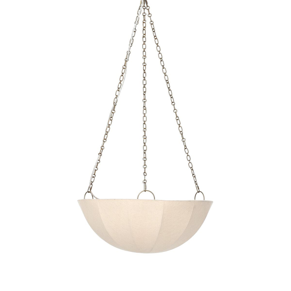 Four Hands Teague Pendant in Antique Brass Iron on a white background at Addison West