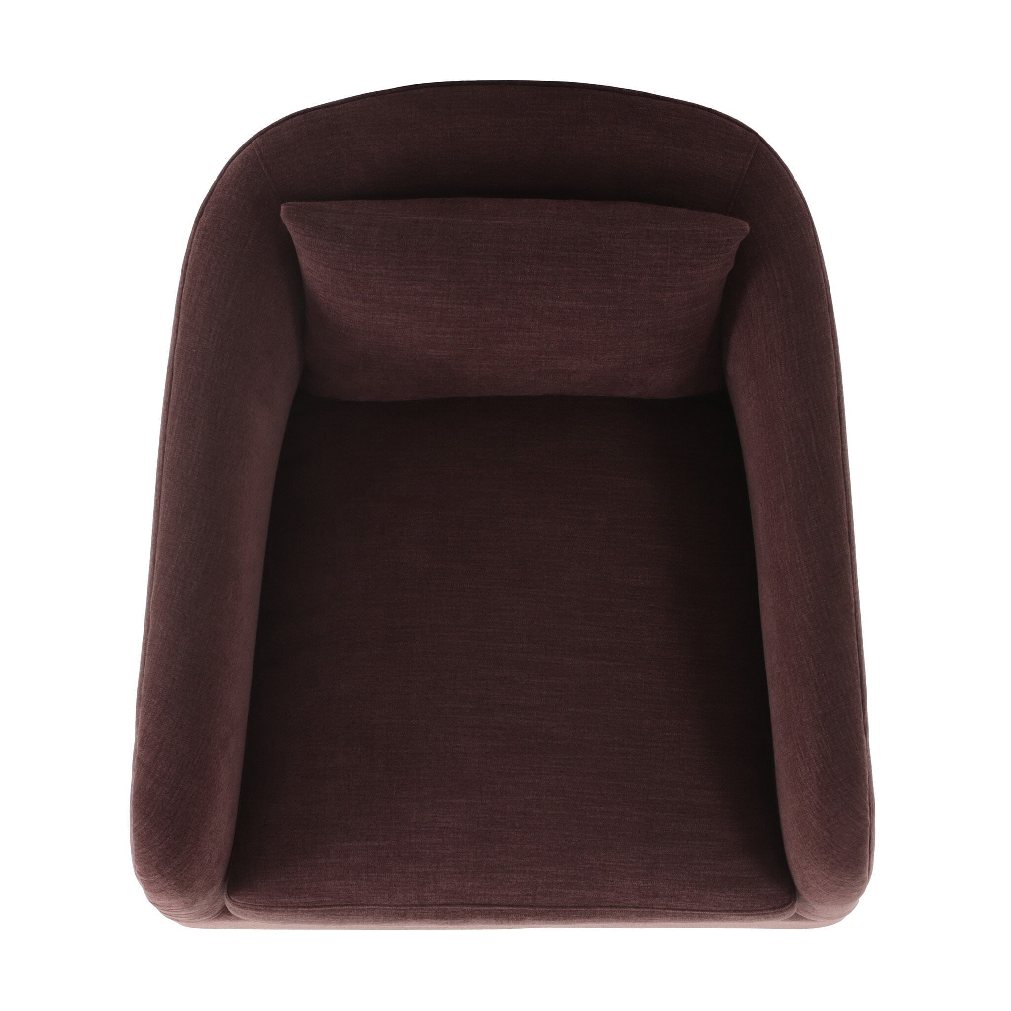 Four Hands Topanga Swivel Chair in Laughlin Plum on a white background at Addison West