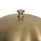 Close up of Four Hands Trieste Table Lamp in Raw Brass on a white background at Addison West